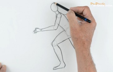 Draw a running person