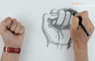 How to draw a clenched fist