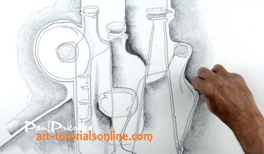Creative Drawing, how to draw bottles imaginatively