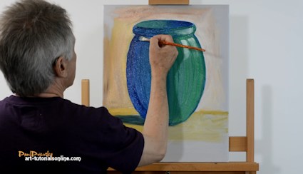 How to paint a simple pot