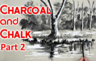 How to draw with charcoal and chalk – landscape