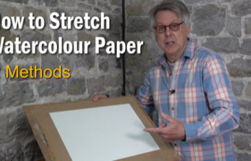 How to Stretch watercolour paper for wet in wet painting