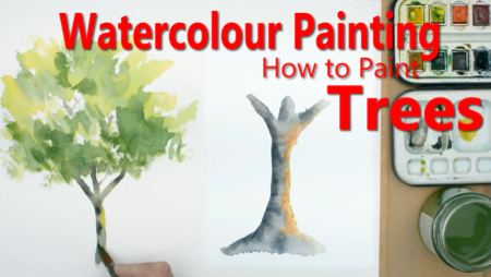 How to paint trees in watercolour